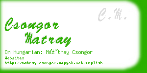 csongor matray business card